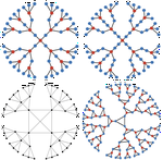 Topological states and flat bands in exactly solvable decorated Cayley trees